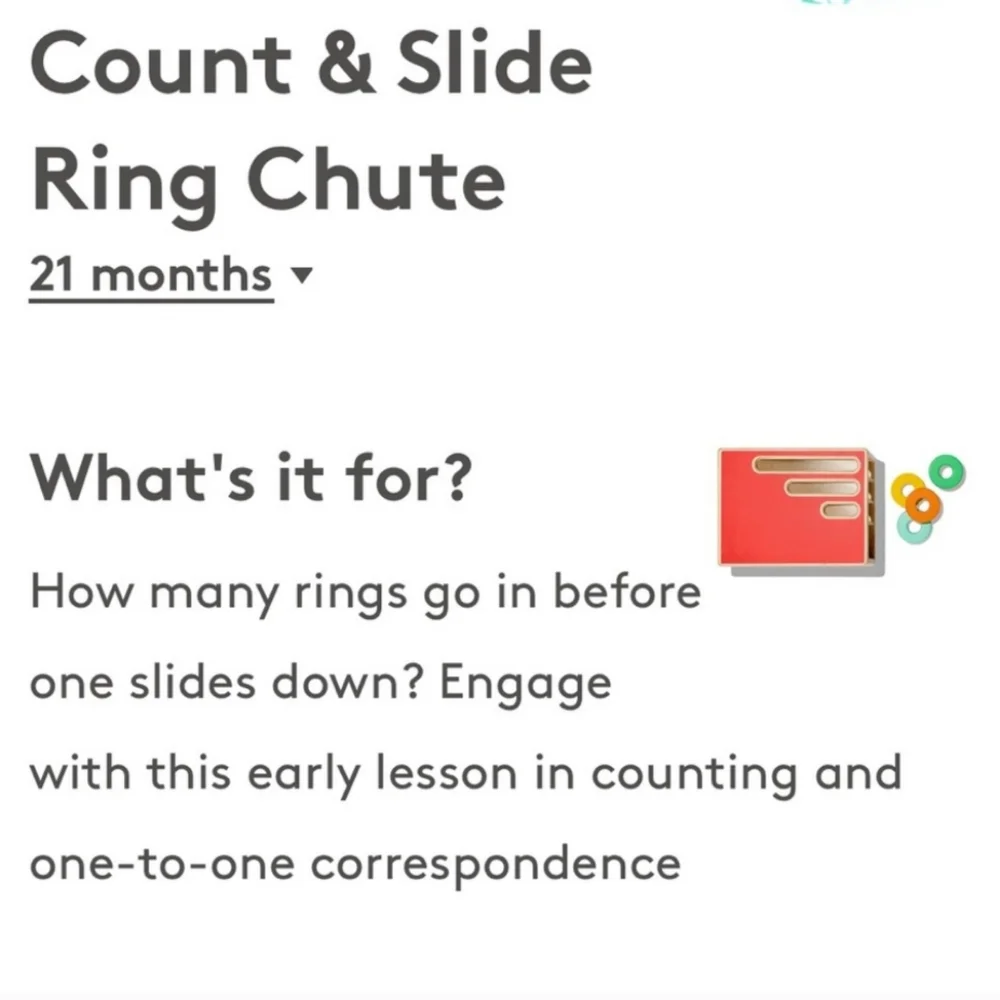Lovevery Count and Slide Ring Chute